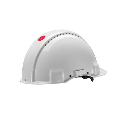 3M 10078371641877 H-701P White Hard White Hat With 4 Point Pin Lock Suspension