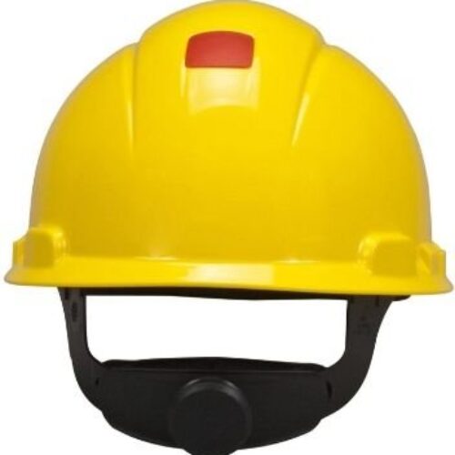 3M H-702R Yellow Hard Hat With Uvicator And 4-Point Ratchet Suspension