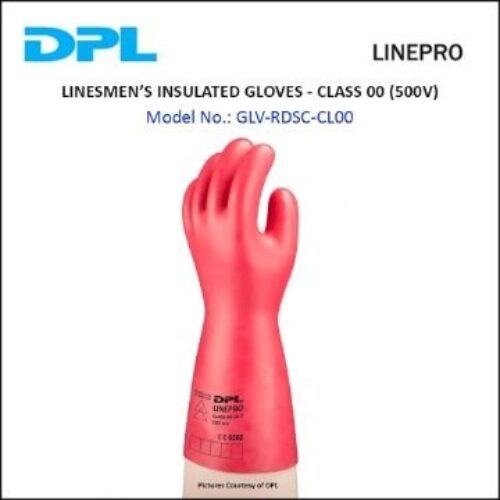 DPL Linepro 500 Volts Electrical Insulated Class 00 Waterproof Rubber Gloves