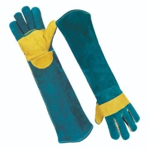 JNM3018 Long Cuff Heat Resistant Industrial Leather Welding Gloves