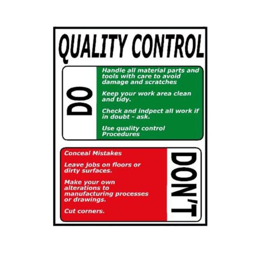 MQCP-221 Quality Control Do And Don’ts Sign