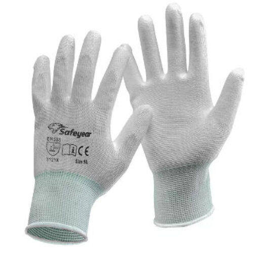 Safeyear PN8001 ESD Anti Static PU Coated Polyester General Purpose Safety Gloves