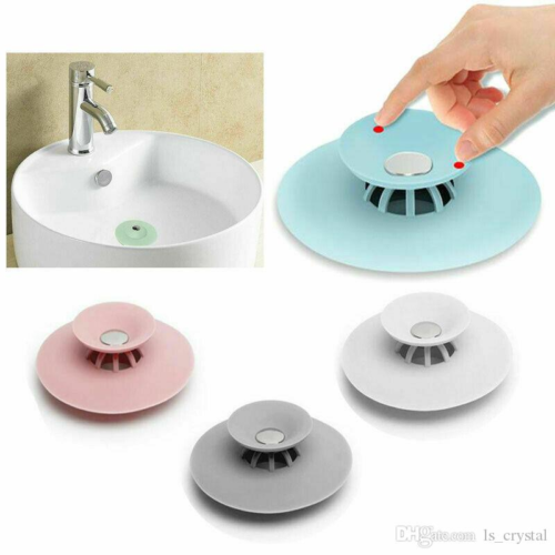 Silicone Sink Drainer Kitchen Bathroom Anti-Clogging Filter Floor Drain Cover