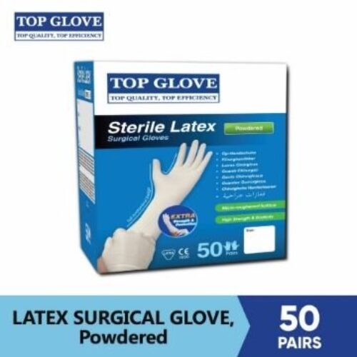 Sterile Latex Examination Powdered Surgical Disposable Gloves