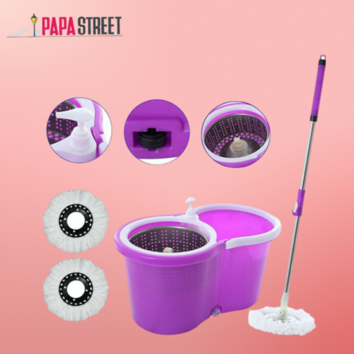 microfiber spin mop (purple)