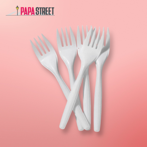 Disposable Plastic Forks Milky – Pack of 100