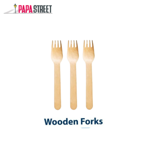 Disposable Fancy Wood Forks – Pack of 25