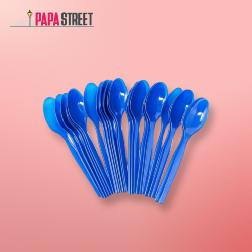 Blue Plastic Spoons – Pack of 100