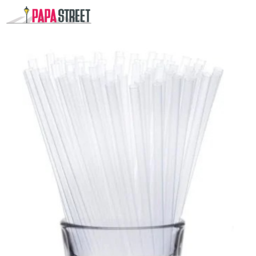 Crystal White Plastic Drinking Straws