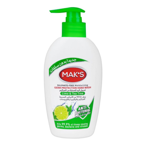 Mak’s Lime & Tea Tree Moisturizing Germ Protection Hand Wash, Sulfate-Free, 200ml